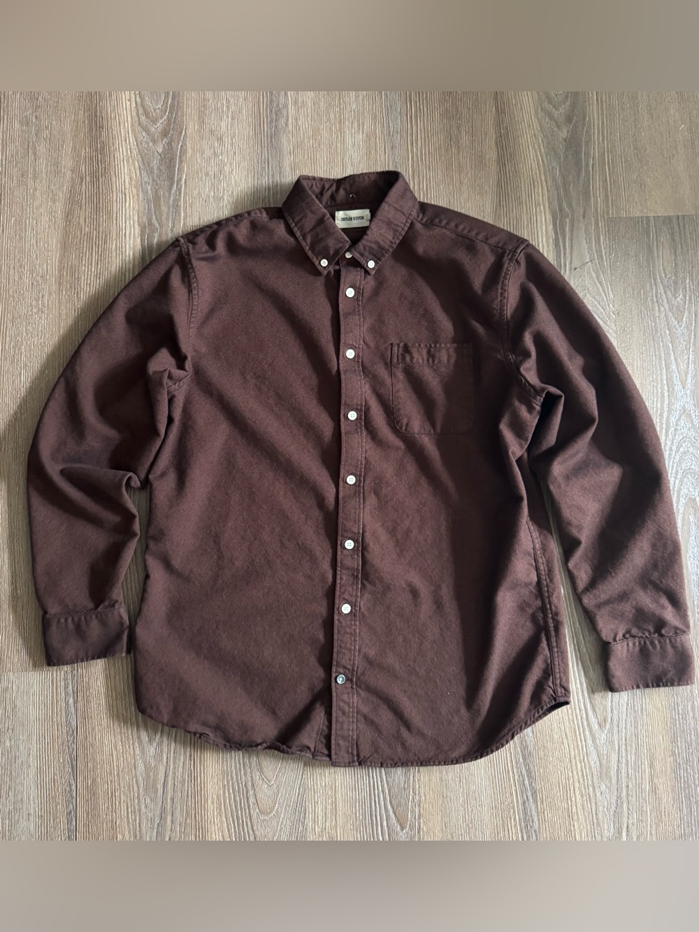 Taylor Stitch Jack in Brushed Rust Oxford, XL (44)